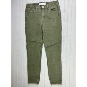 RSQ Size 5 27 Womens Jeans High Rise Ankle Skinny Mid Rise Stretch Green